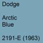 Preview: Dodge, Arctic Blue, 2191-E (1963).